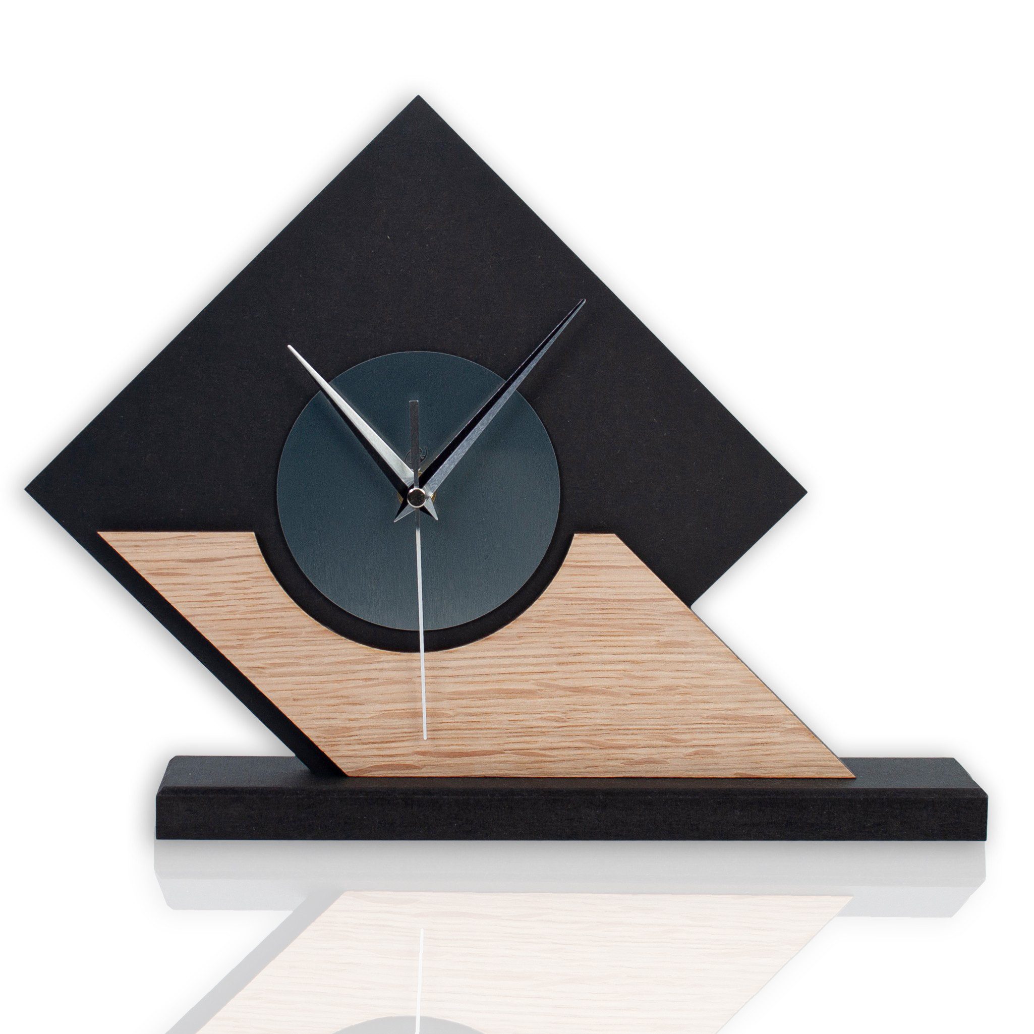 Kreative Feder Standuhr Holz-Tischuhr mit stilvollen Akzenten aus Echtholzf günstig online kaufen