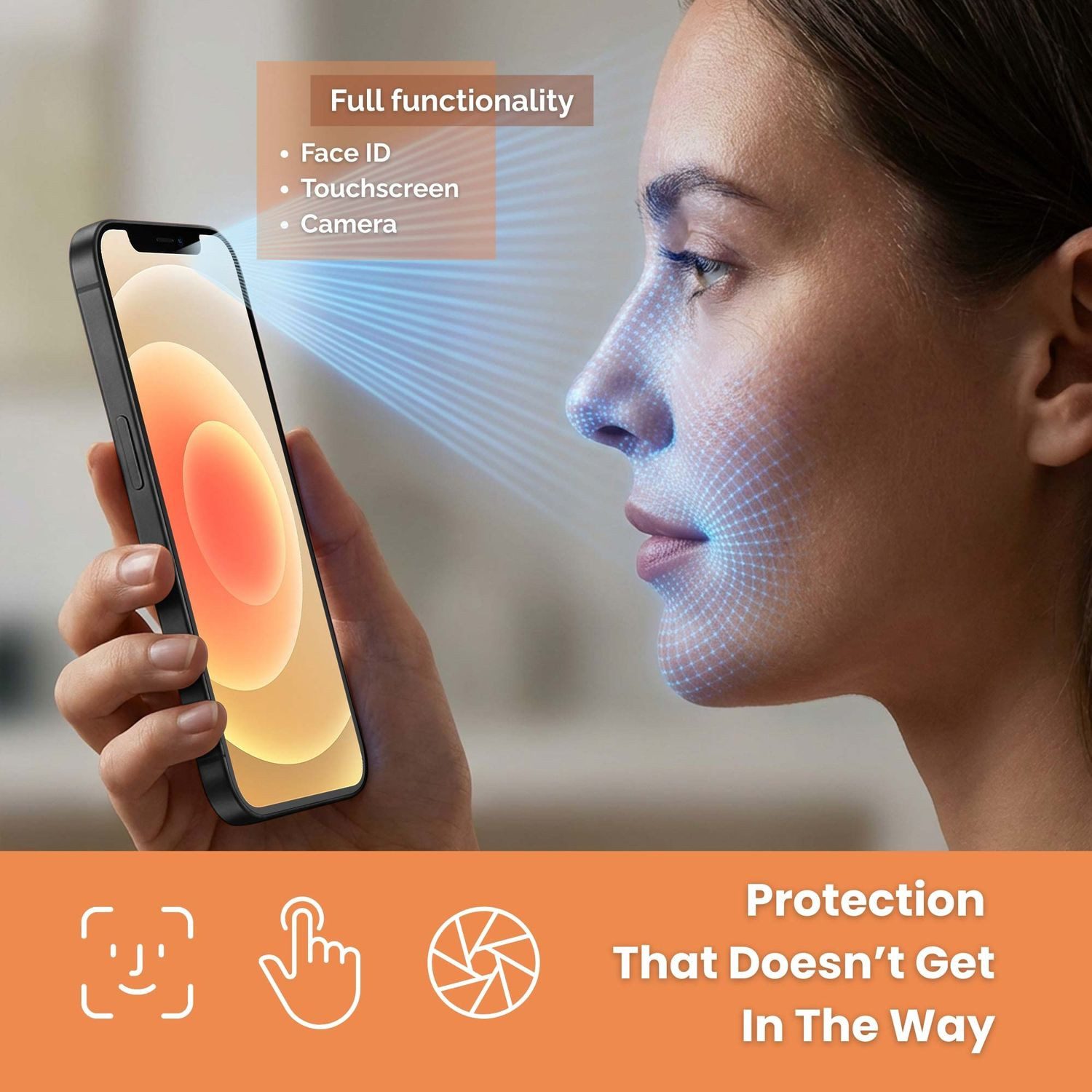Cadorabo Schutzfolie für Apple iPhone 12 Schutzfolie, (1-St), Schutzfolie Panzerfolie HD Displayschutzfolie Schutzglas Tempered Glas