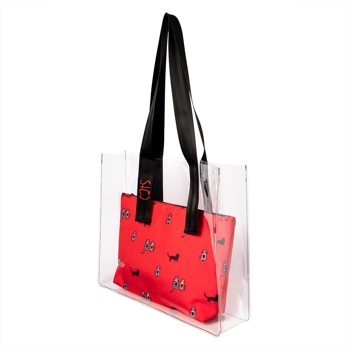 BIGGDESIGN Strandtasche Biggdesign Cats transparente Tragetasche günstig online kaufen