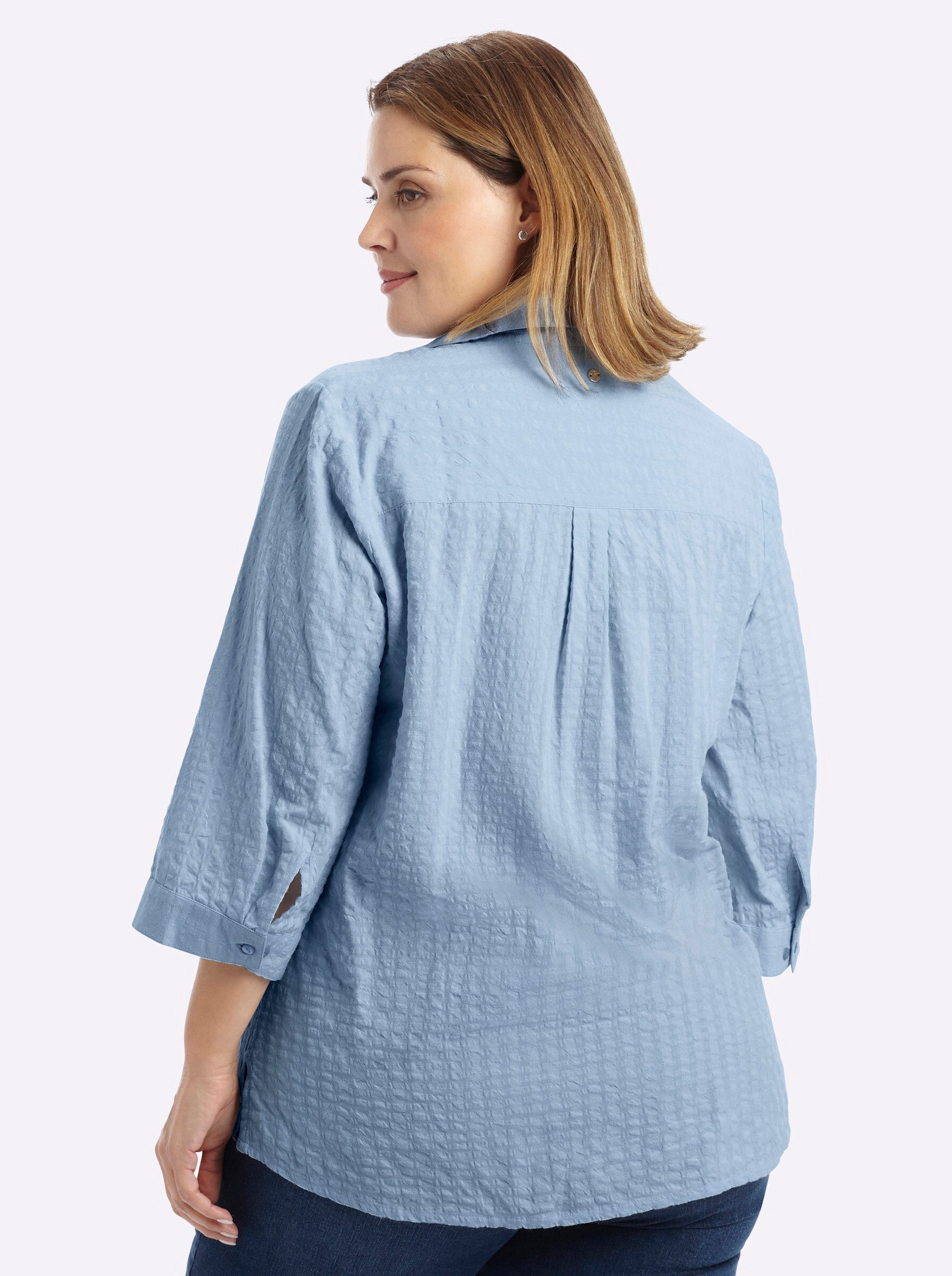 Sheego Klassische Bluse Tunika 3/4-Arm günstig online kaufen