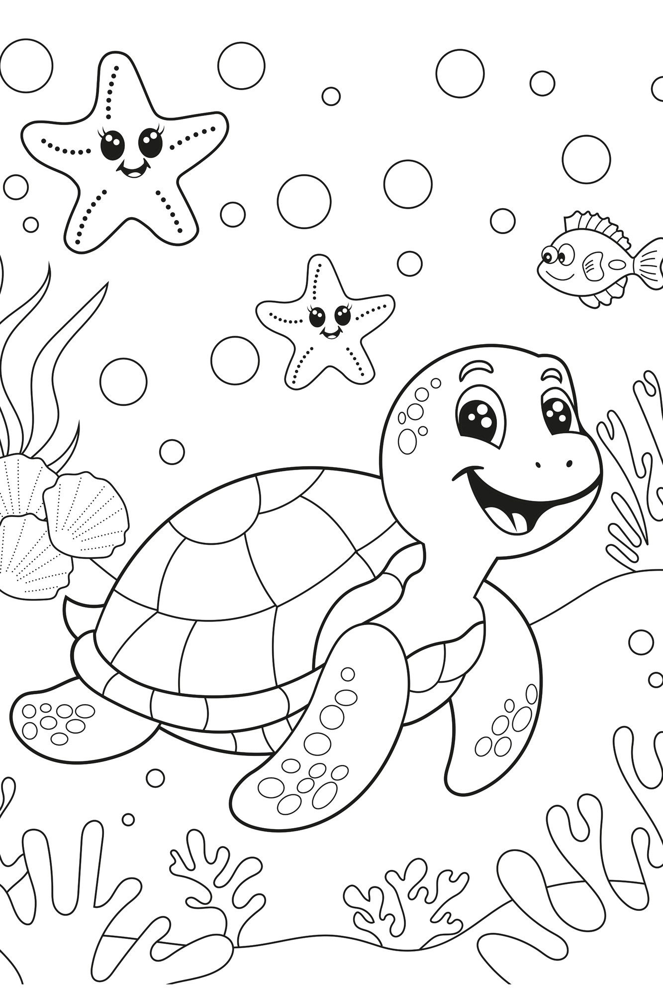 queence Bild Seesterne und Schildkröte, Blätter, Blätterbilder, Figuren, Fisch & Meeresfrüchte, Meer Bilder, Mädchen, Märchenbilder, Schildkröten, Unterwasserwelt, Wassertiere, klassische Fantasie (1 St), DIY Wandbild aus Dibond