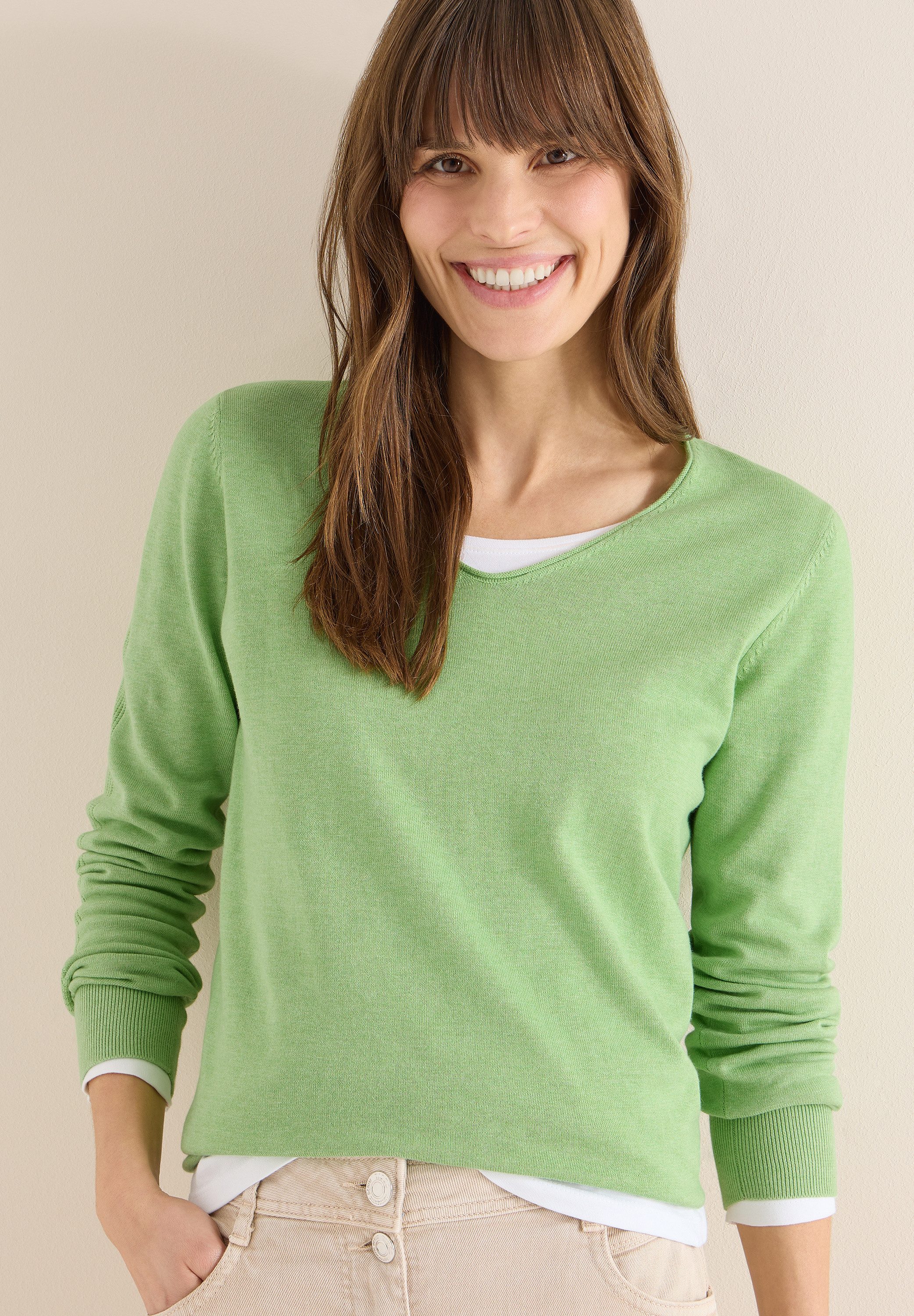 CECIL Strickpullover mit V-Ausschnitt günstig online kaufen