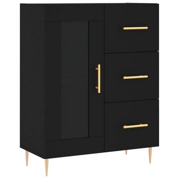 furnicato Sideboard Highboard Schwarz 69,5x34x180 cm Holzwerkstoff