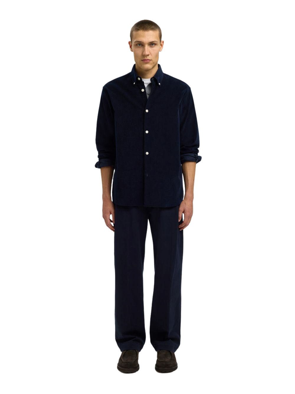 SELECTED HOMME Langarmhemd SLHREGDANNI CORD BD LS SHIRT (1-tlg)