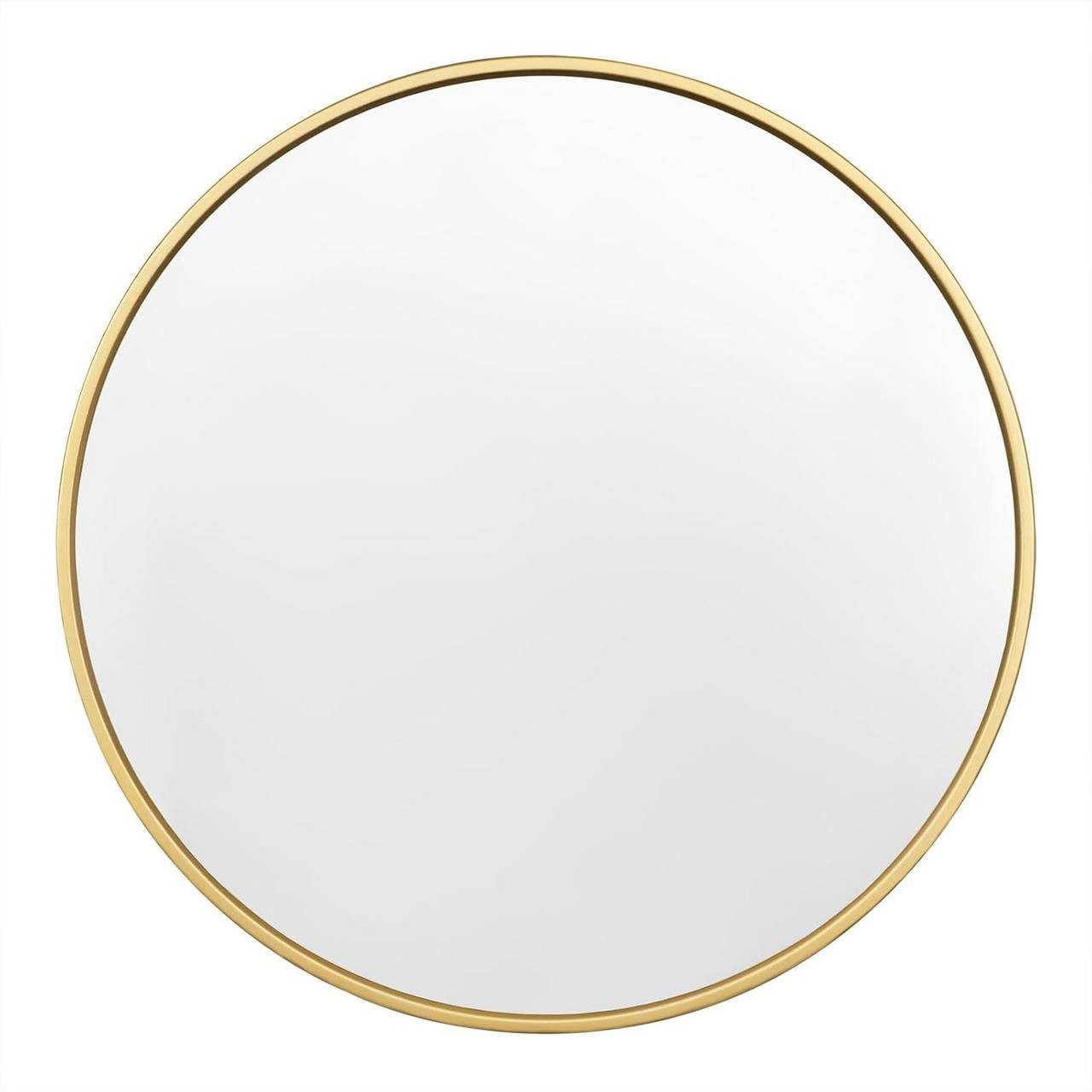 Woltu Spiegel (1-St), rund, mit Goldrahmen, aus Glas Metall MDF Haken