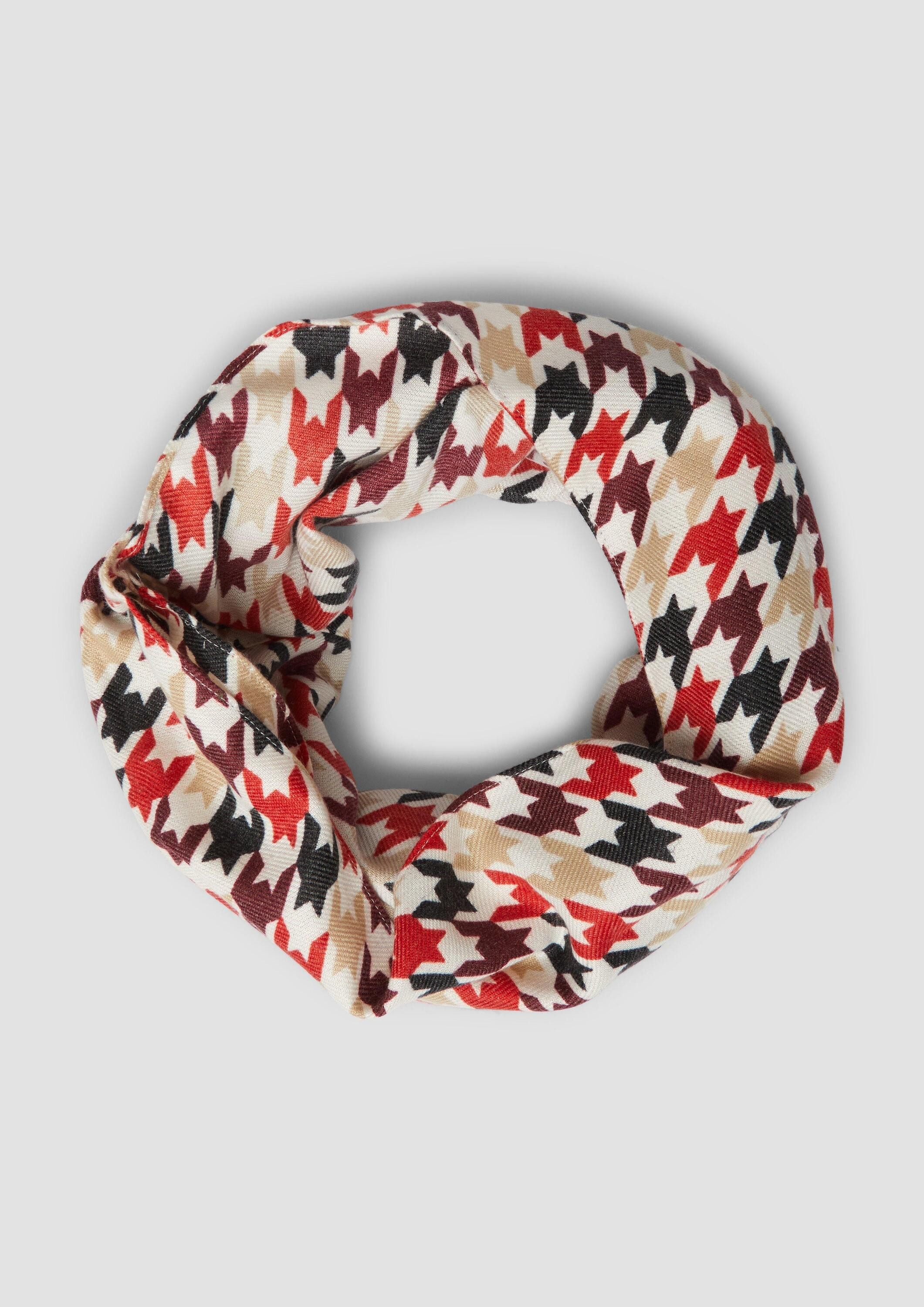 s.Oliver Loop Snood, Loop-Schal im Hahnentritt-Muster