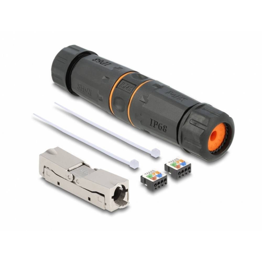 Delock Netzwerk Adapter [1x LSA - 1x LSA] Schwarz 87186 Netzwerk-Adapter
