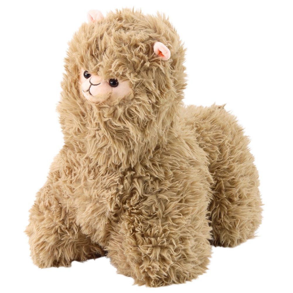 LEAN TOYS Kuscheltier Plüschalpaka Schmusetier Stofftier (Spar-Set, 1-St., 40 x 40 x 25 cm weich), langer Flauschplüsch, kuschelweich, Deko & Geschenk