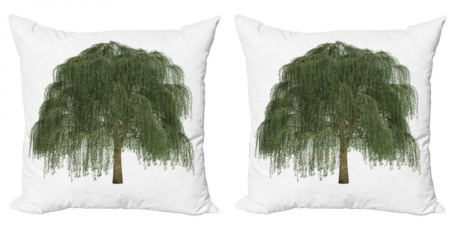 Kissenbezüge Modern Accent Doppelseitiger Digitaldruck, Abakuhaus (2 Stück), Weidenbaum Joyous Botanical Leaves