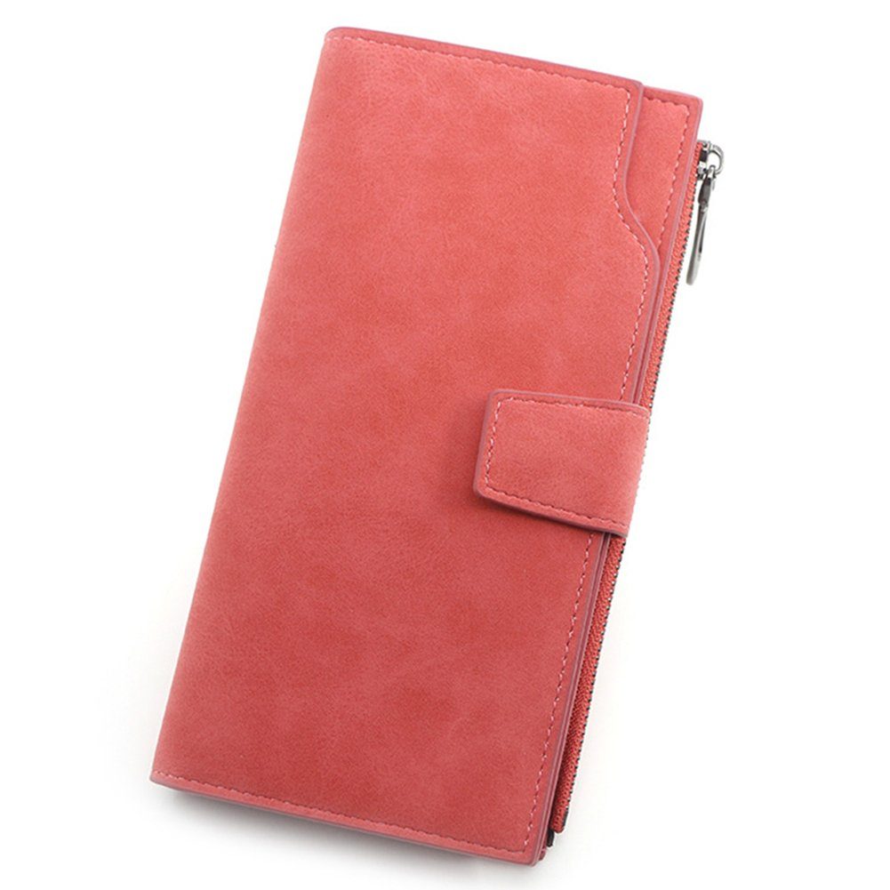 Blusmart Geldbörse Frosted Long Wallet Für Damen Mit Reißverschluss, Multifunktionale m009 red | Geldbörsen