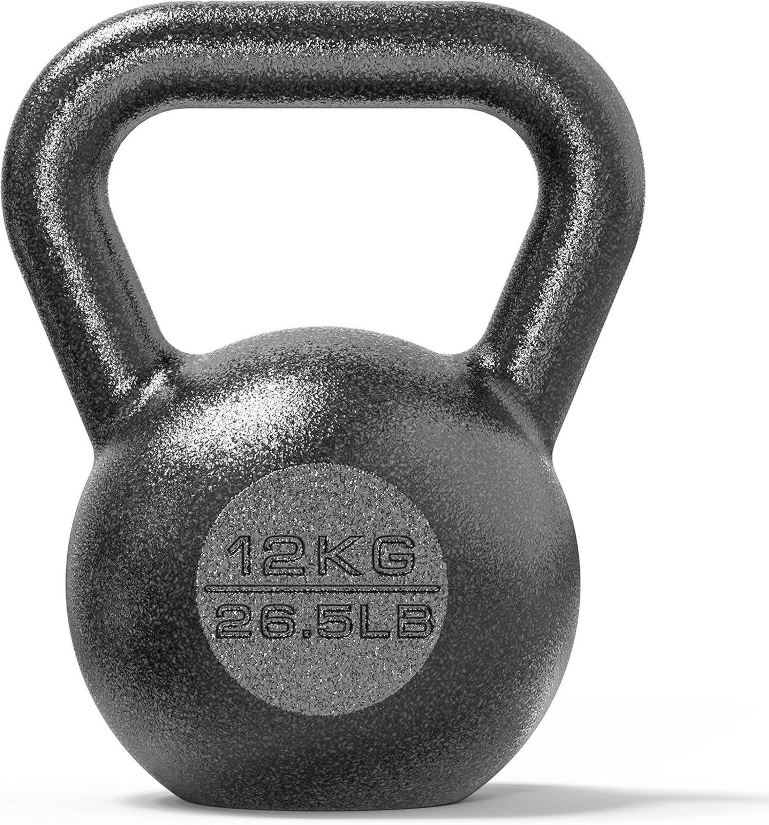 Kettlebell Kettlebell Gusseisen Profi 4kg 8kg 12kg 16kg 20kg 24kg Schwarz