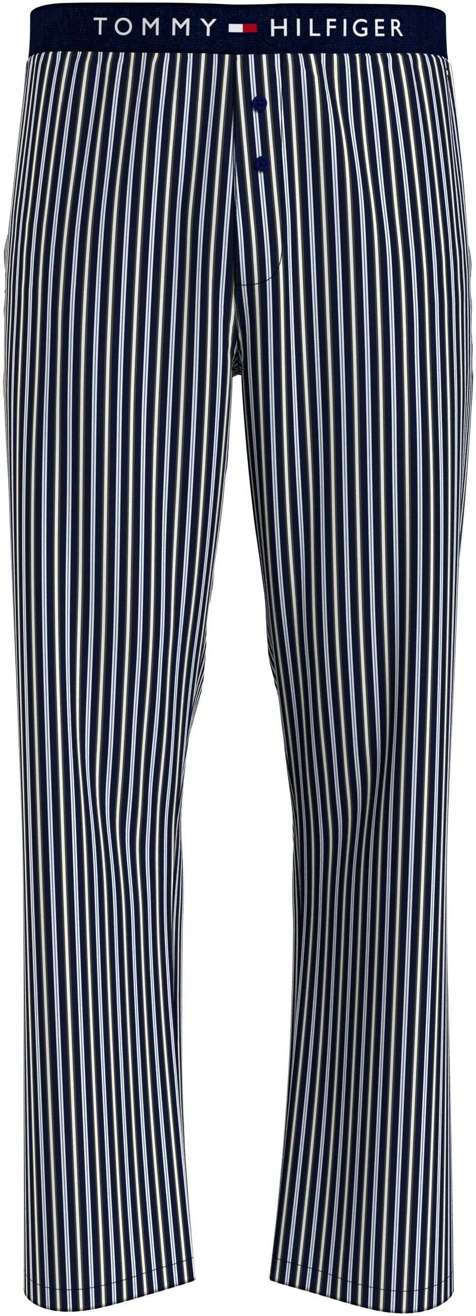 Tommy Hilfiger Underwear Pyjamahose WOVEN PANT PRINT mit Stretch-Taillenbund beatrice stripe desert sky