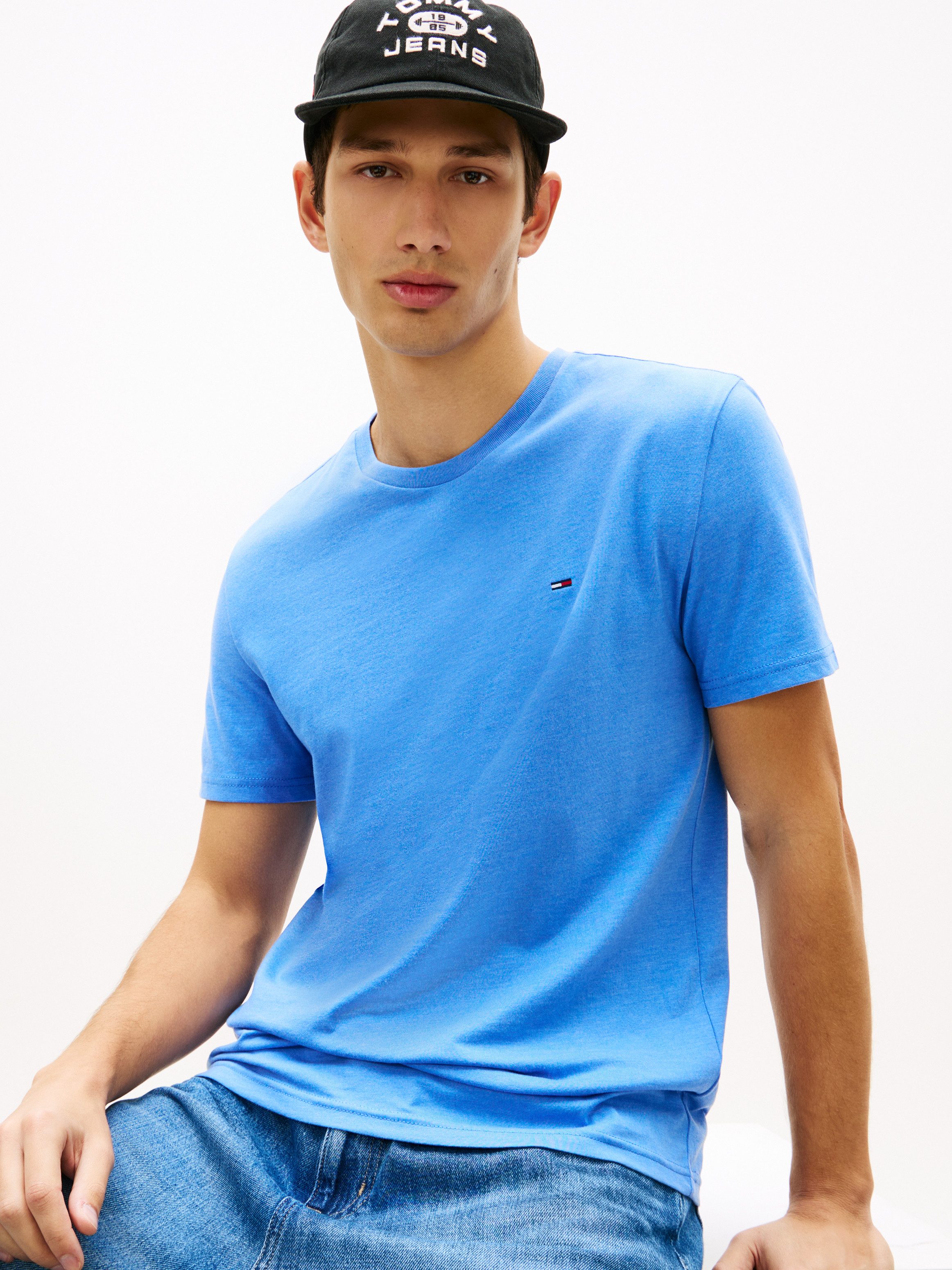 Tommy Jeans T-Shirt TJM XSLIM JASPE HTR TEE EXT Mit Rundhalsausschnitt