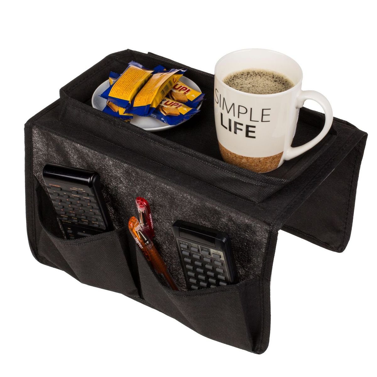 Out of the Blue Organizer Sofa & Armlehnen Organizer aus Polyester in Schwa günstig online kaufen