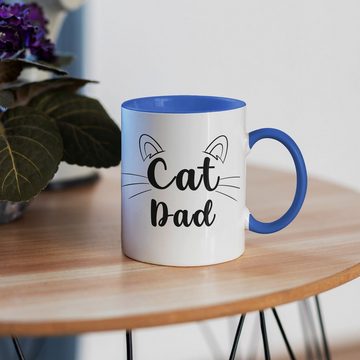 Hey!Print Tasse Cat Dad Tasse Katzen-Papa Geschenk Katzenliebhaber Katzenbesitzer Katzen Kätzchen Kaffeetasse, Keramik