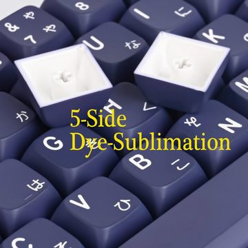 SOLIDEE Ästhetisch ansprechende Optik Gaming-Tastatur (Strapazierfähiges PBT-Material,Dye-Sublimationsbeschriftung,XDA-Profil)