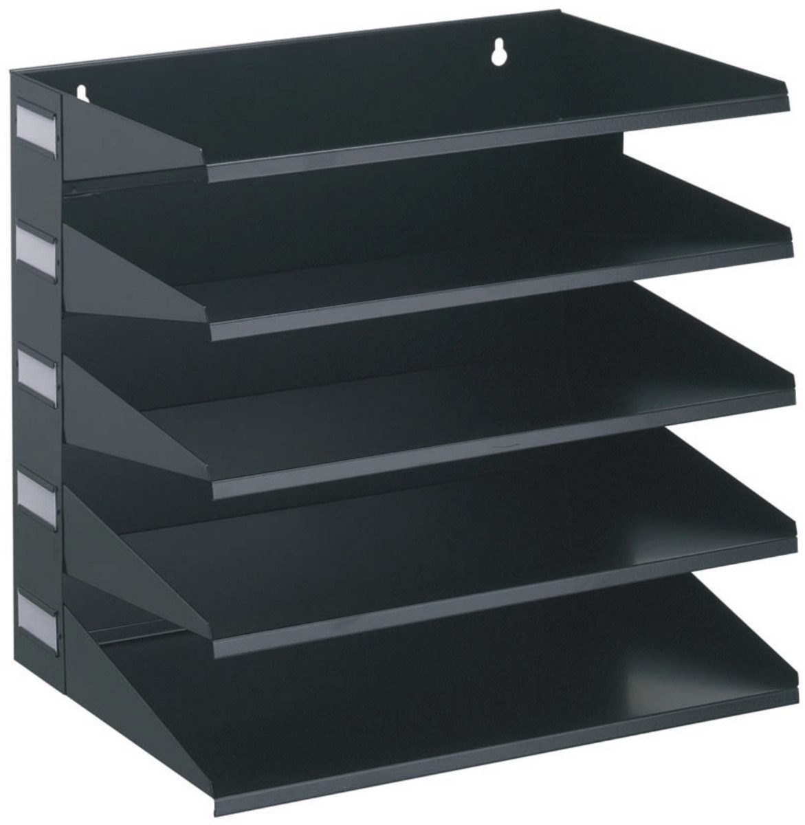 DURABLE Briefablage Sortierreck Metall mit 5 Fächern HxBxT 330x360x250mm schwarz