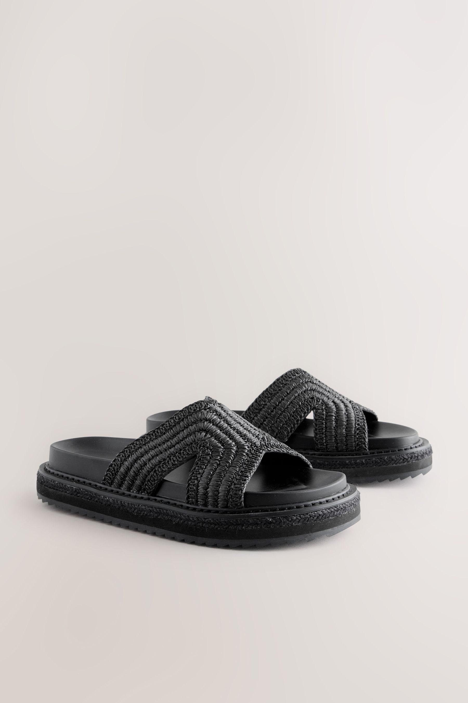 Next Forever Comfort® Bast-Pantoletten mit dicker günstig online kaufen
