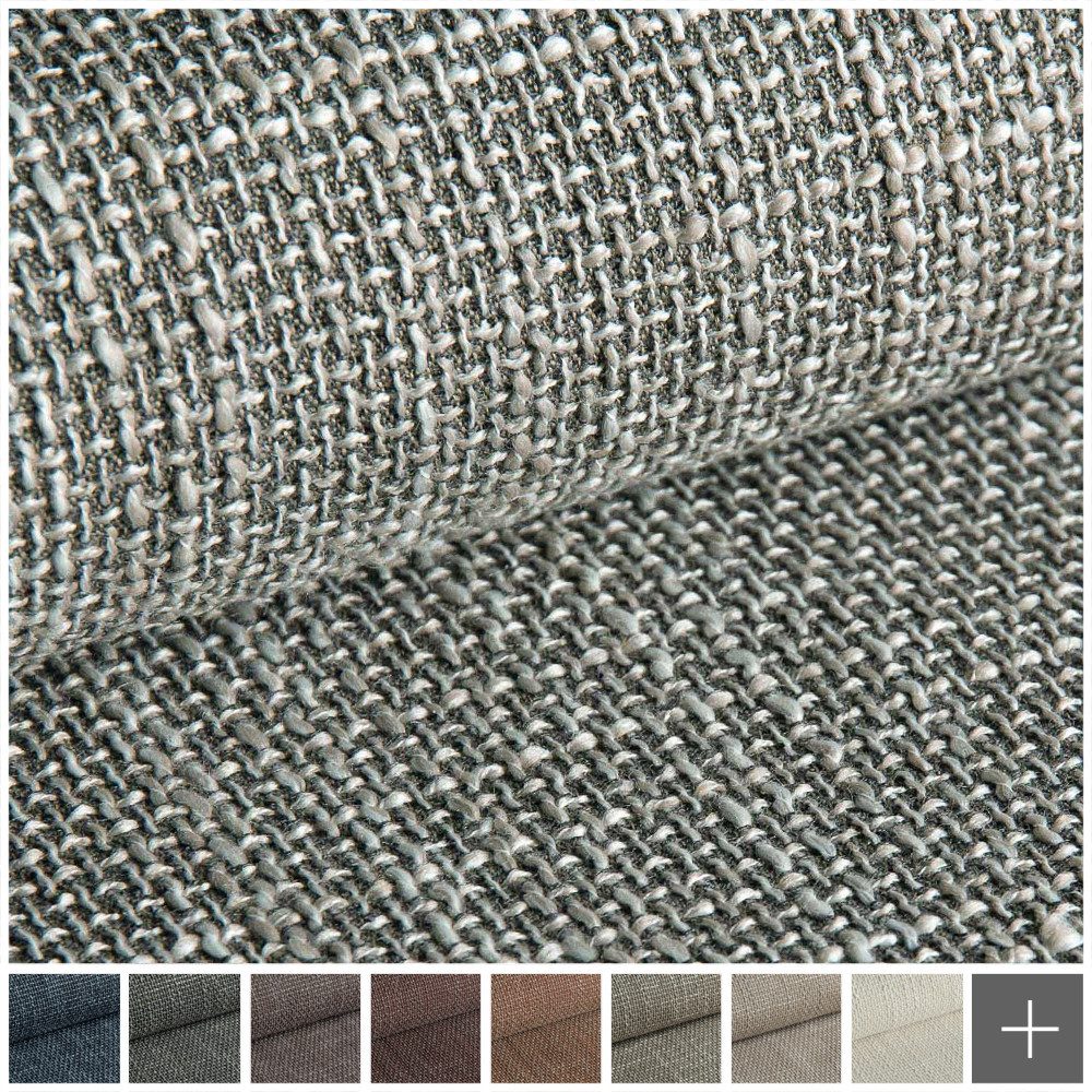 novely® Stoff LANZ SOFT Melierter Polsterstoff - Hochwertiger Grober Möbelstoff, UV-Beständig, Robust, Schwer Entzündbar, Meterware, 1lfm