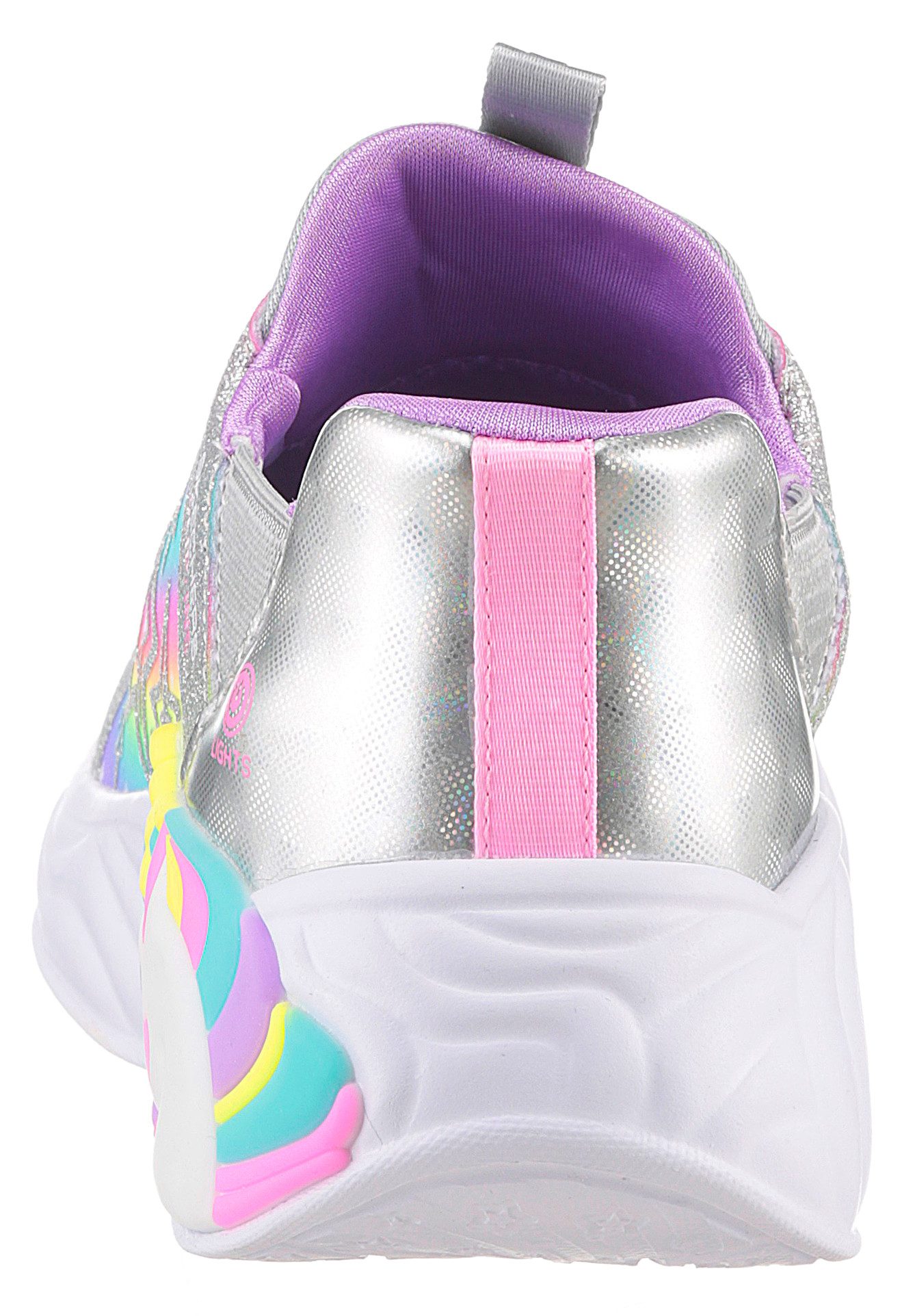Skechers UNICORN DREAMS LIGHTS Slip-On Sneaker Glitzer,-Blinkschuh zum Schlupfen, Größenschablone zum Download