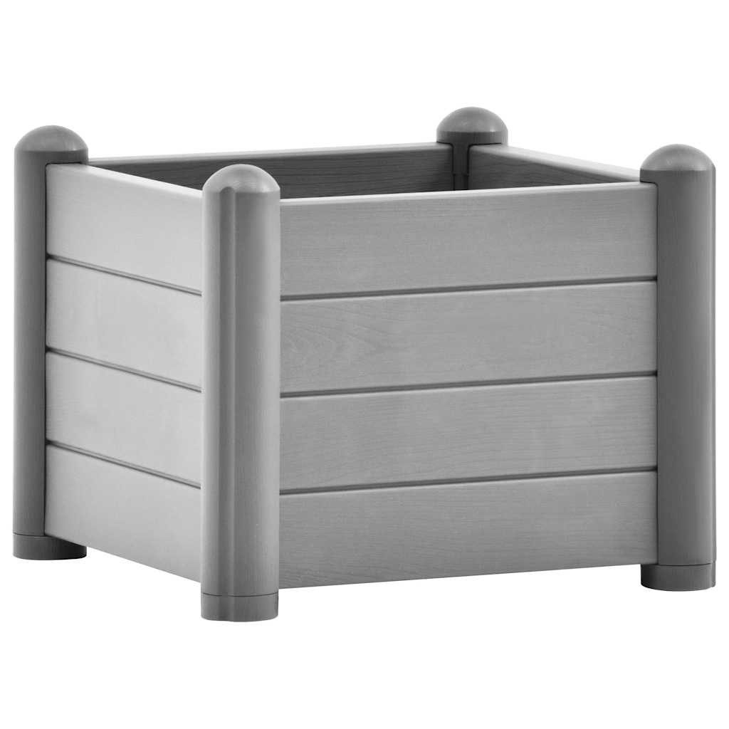vidaXL Hochbeet Garten-Hochbeet PP Stein Grau 43x43x35 cm (1 St)