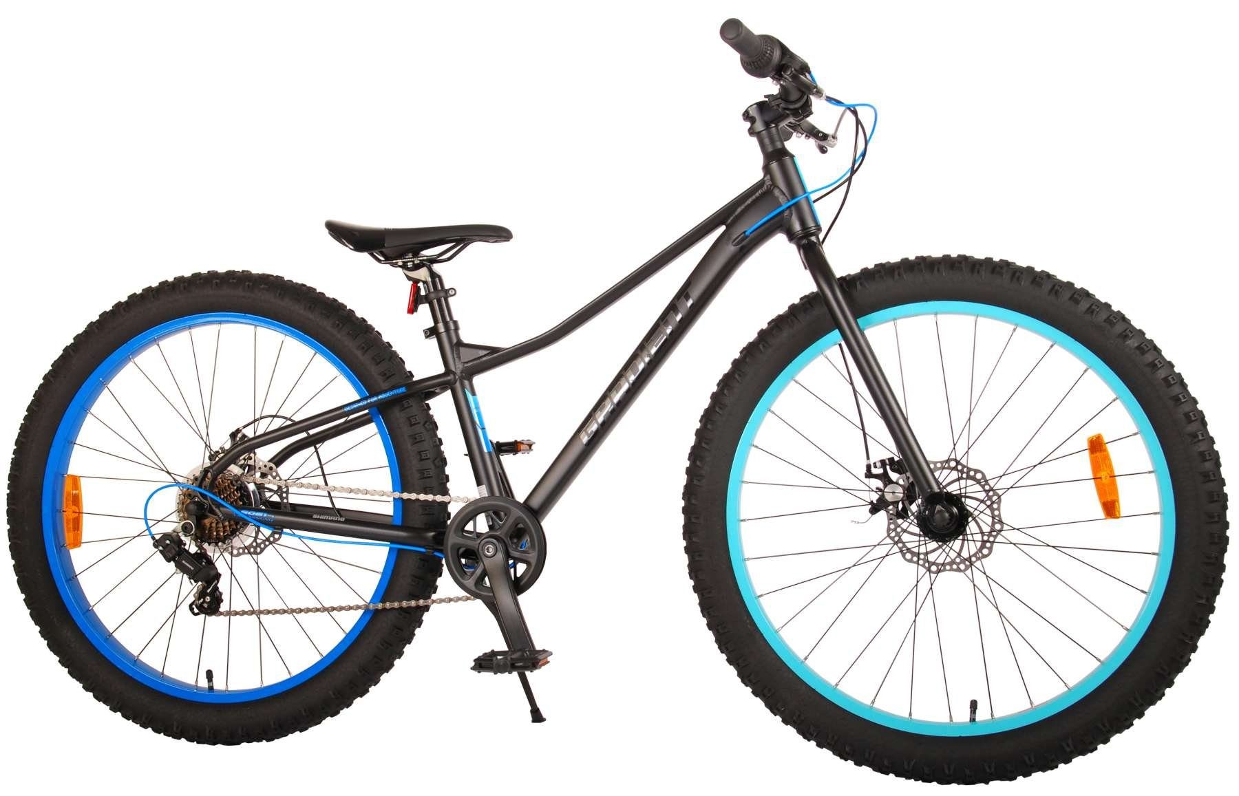 TPFSports Kinderfahrrad Volare Gradient 26 Zoll mit Scheibenbremse, 7 Gang, (Jungsfahrrad - Jungen Kinderrad - 7 Gänge - Sicherheitsgriffe), Kinderfahrrad 26 Zoll mit 7 Gänge - Kinder Jugend Fahrrad Schwarz