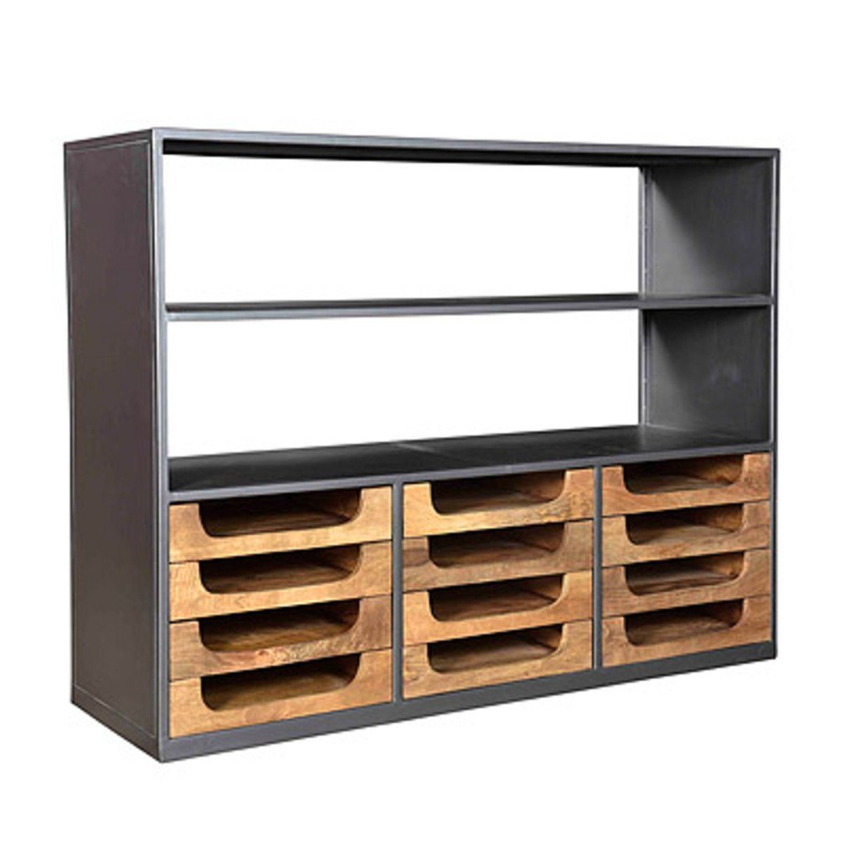 Casa Padrino Möbel Natur x mit / 46 Graubraun Hotel cm Buffet 145 Schubladen Buffetschrank 112 - x Designer