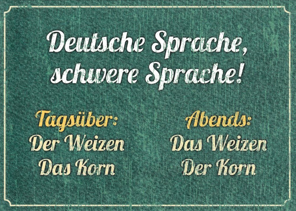Deutsche Sprache Schwere Sprache Lustig Postkarte "Deutsche Sprache, schwere Sprache!", Erwachsene