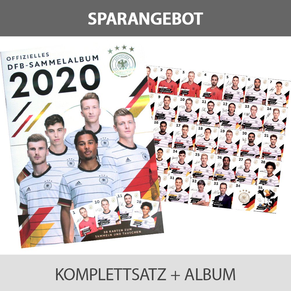 REWE Sammelkarte EM 2020 REWE Sammelkarten - 1 Komplettsatz + Album