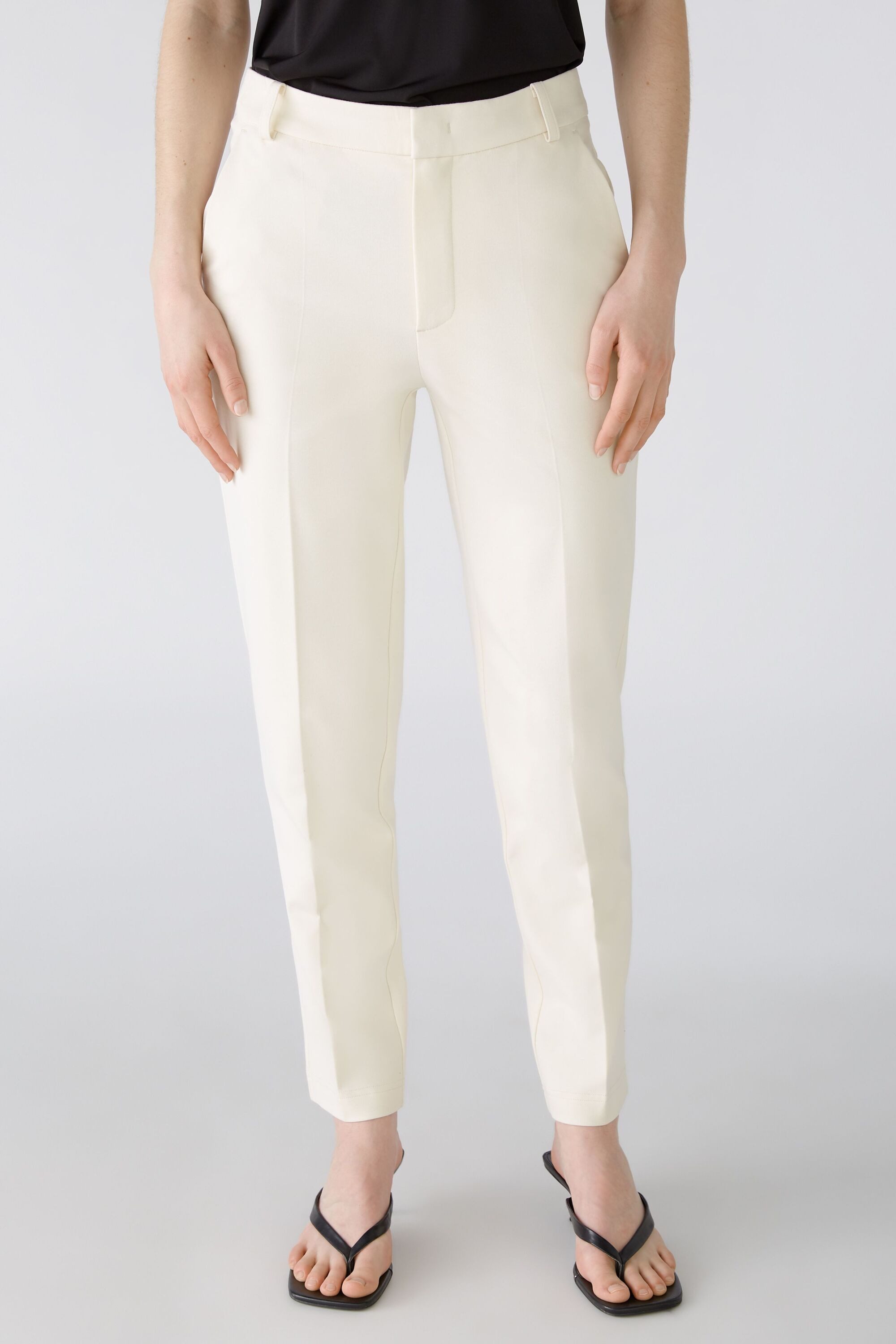 Oui Stoffhose FEYLIA Jerseyhose Slim Fit, günstig online kaufen