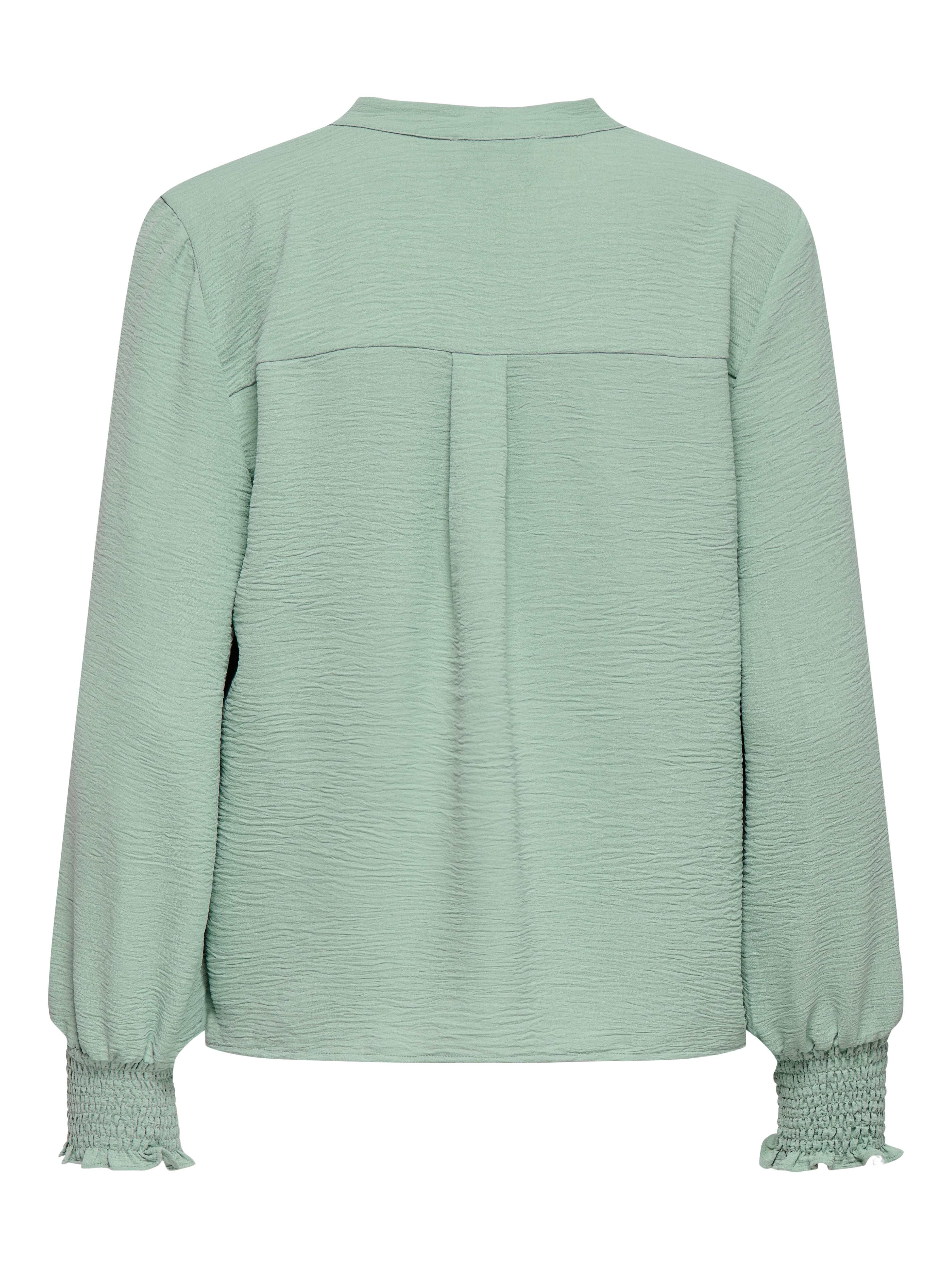 ONLY Blusenshirt ONLMETTE V-NECK LS SMOCK TOP NOOS WVN Kunstfaser, regular fit