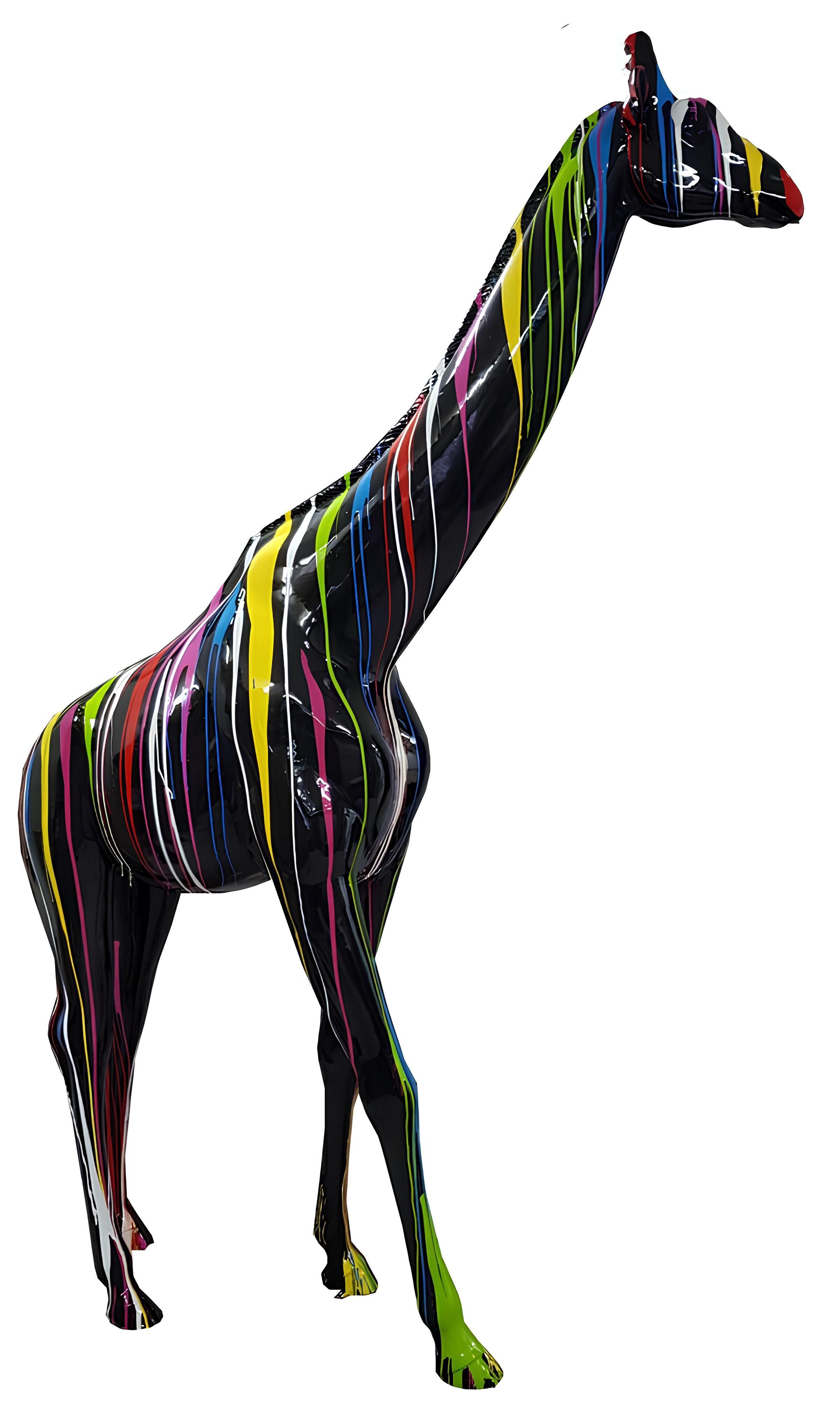 Dekofigur Abstrakte Giraffenfigur aus hochwertigem Material in lebendigen Farben