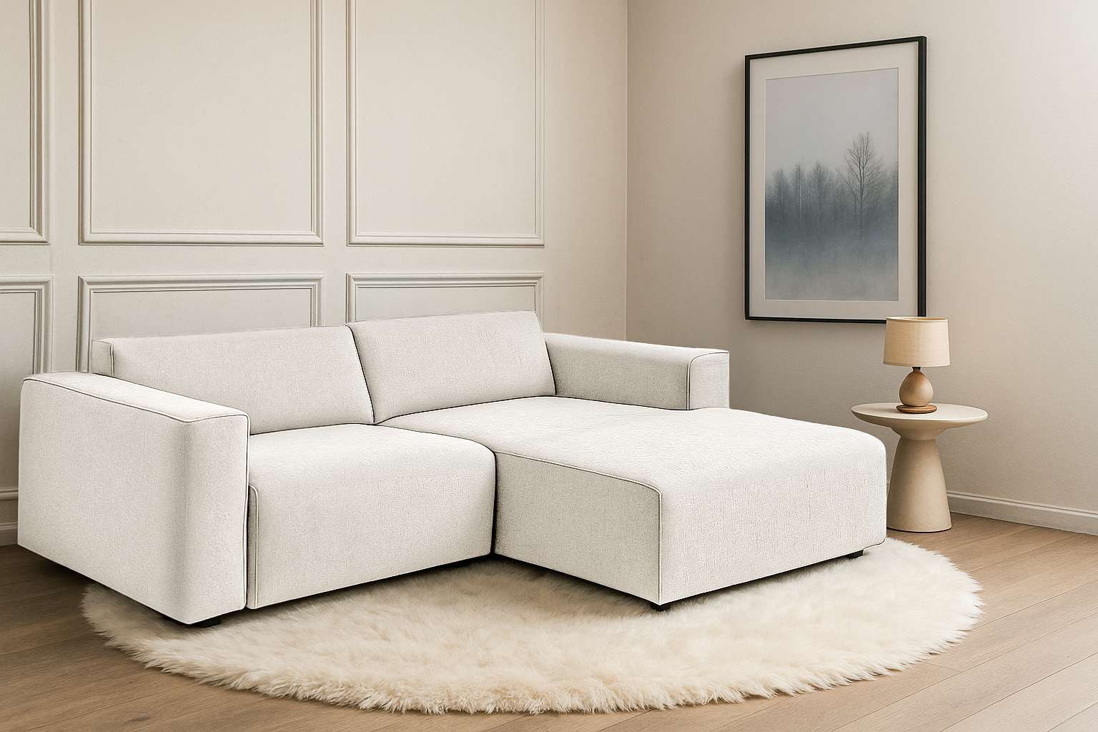 andas Ecksofa "Noord mit Kedernaht, Breite 234 cm, L-Form", Cord, Struktur, günstig online kaufen