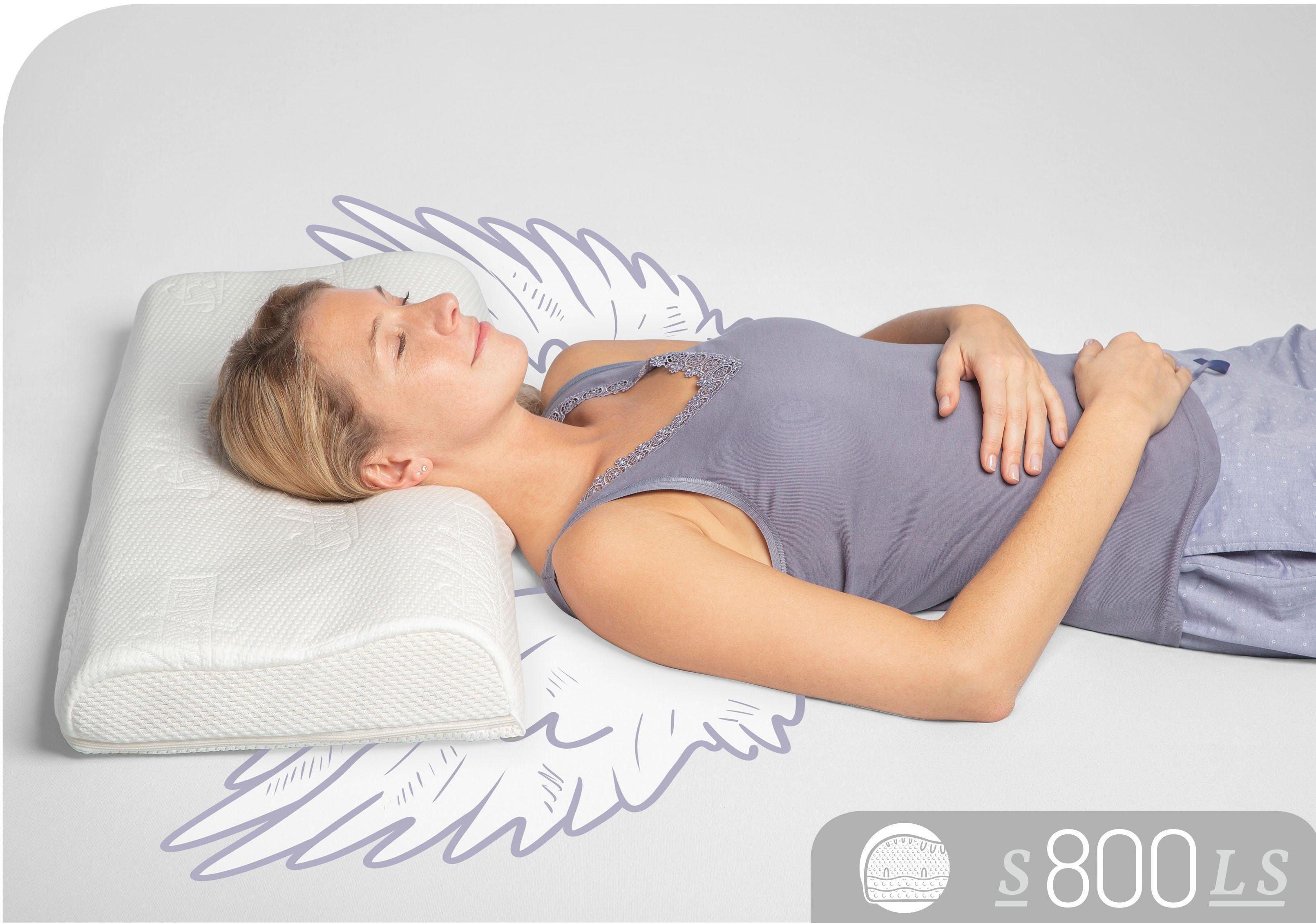 Schlafstil Nackenstützkissen S800 LS, Füllung: Talalay Natur Latex Soft, Bezug: Polyester & Tencel, Aktiv stützend