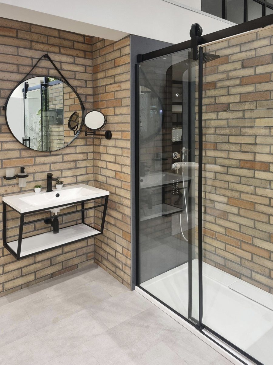 Sapho Ablageelement Konsole unter Waschbecken/Unterbau 900x400x460mm, schwarz matt, Sapho-SKA103