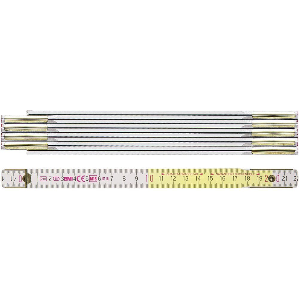 BMI Maßband BMI 980904200 Maßstab 2 m Holz