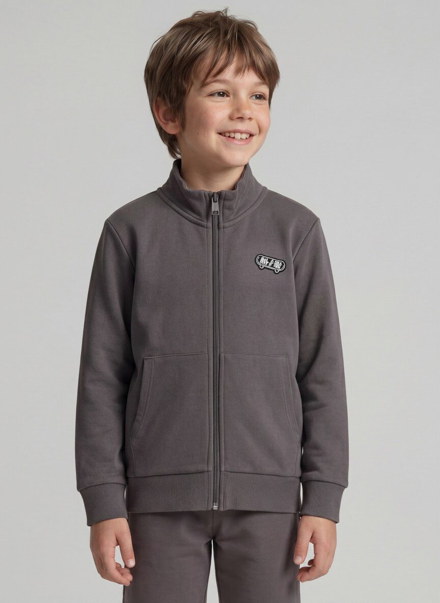TOM TAILOR Sweatjacke Strick & Sweatshirts College Sweatjacke mit Stehkragen