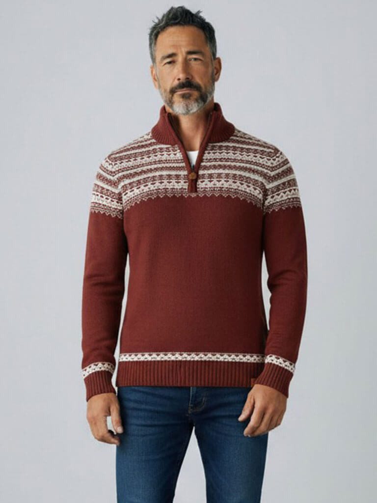 tomBrook Norwegerpullover Herren Troyer mit Norweger-Strick-Muster - Strick günstig online kaufen