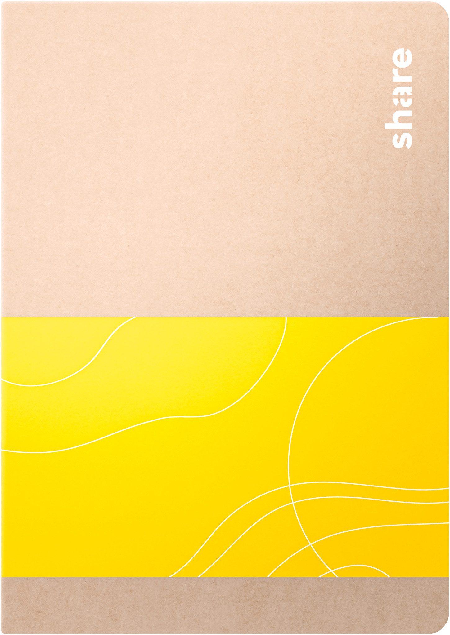 share Notizbuch Notizheft, A6, liniert gelb, 40 Blatt