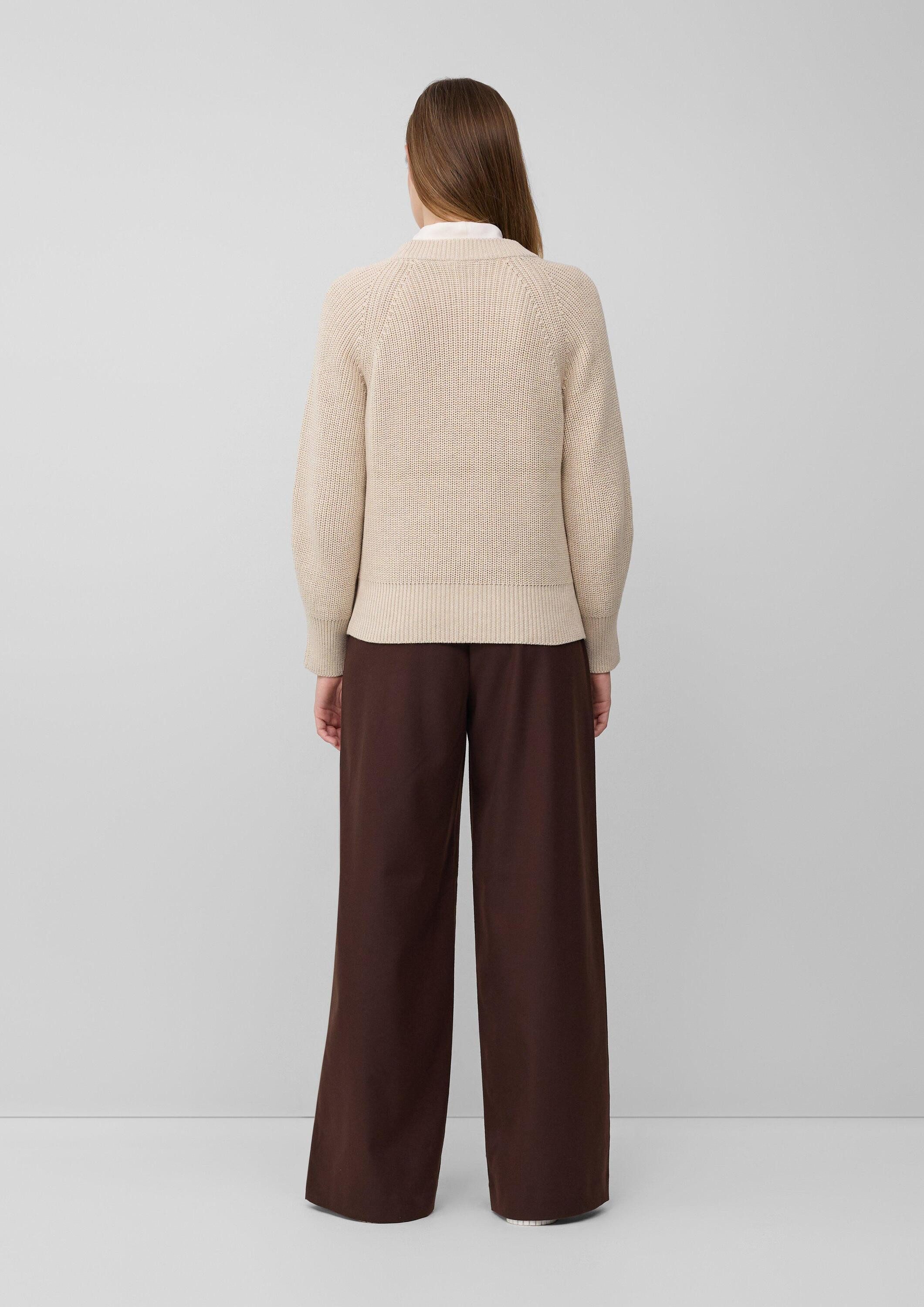 s.Oliver Longpullover Strickpullover Strickpullover mit Raglanärmeln im Relaxed Fit