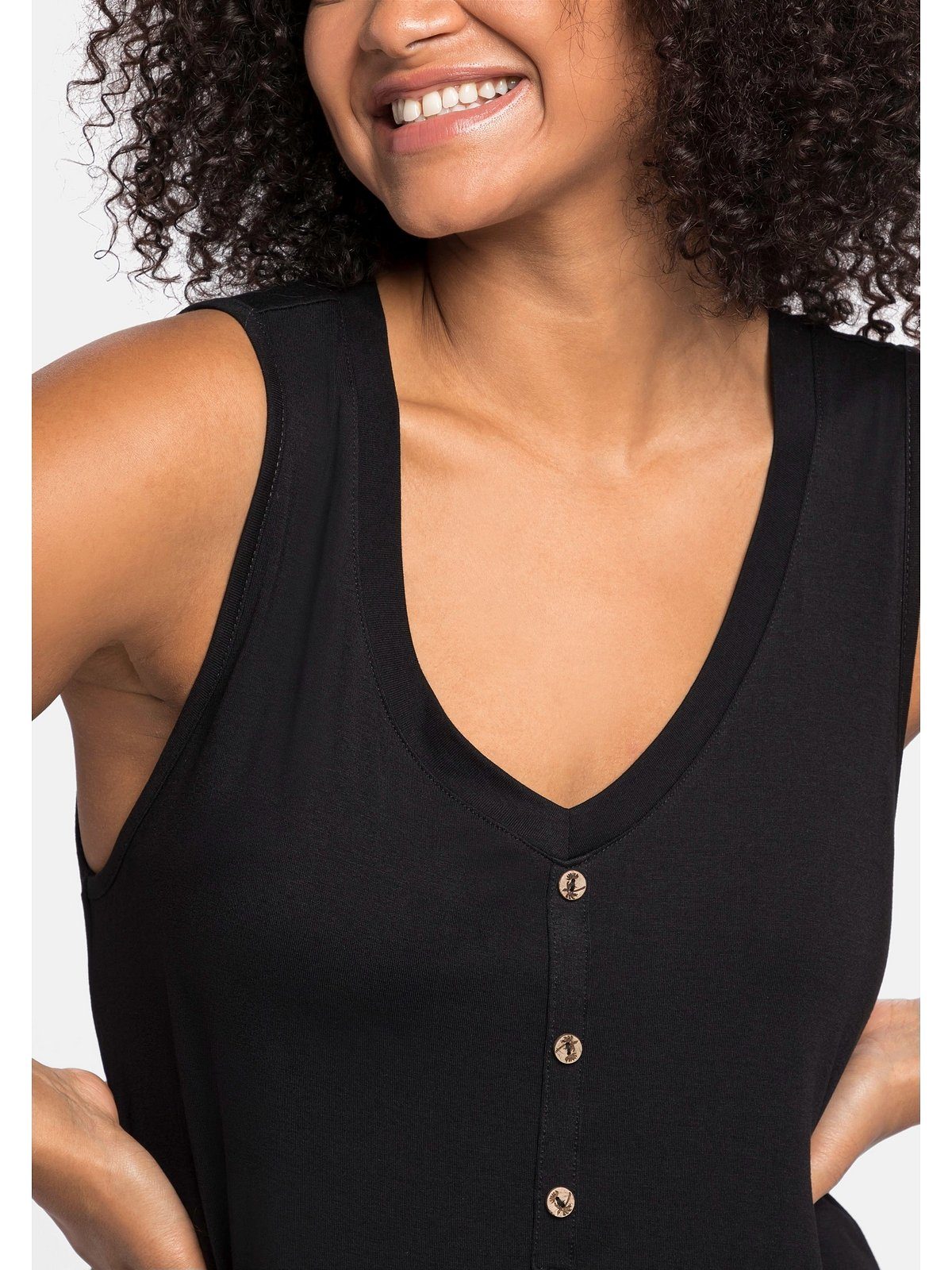 Sheego Strandkleid Große Größen im Vokuhila-Look