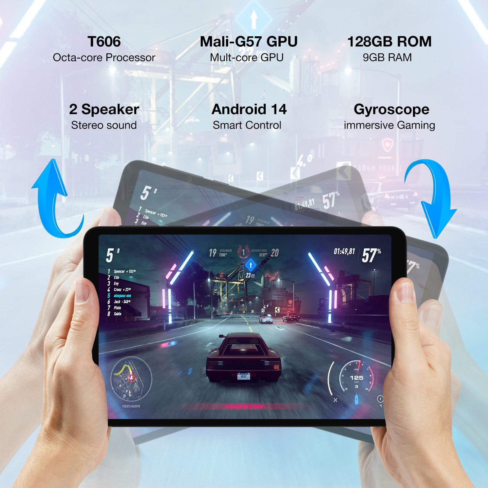 DOOGEE T20 Mini Kinder Tablet 8,4" FHD+ Android, Widevine L1, 5060 mAh Akku Tablet (8,4", 128 GB, 4G, 9GB RAM, 128GB Speicher, Octa-Core, 5060mAh Akku & Face Unlock)