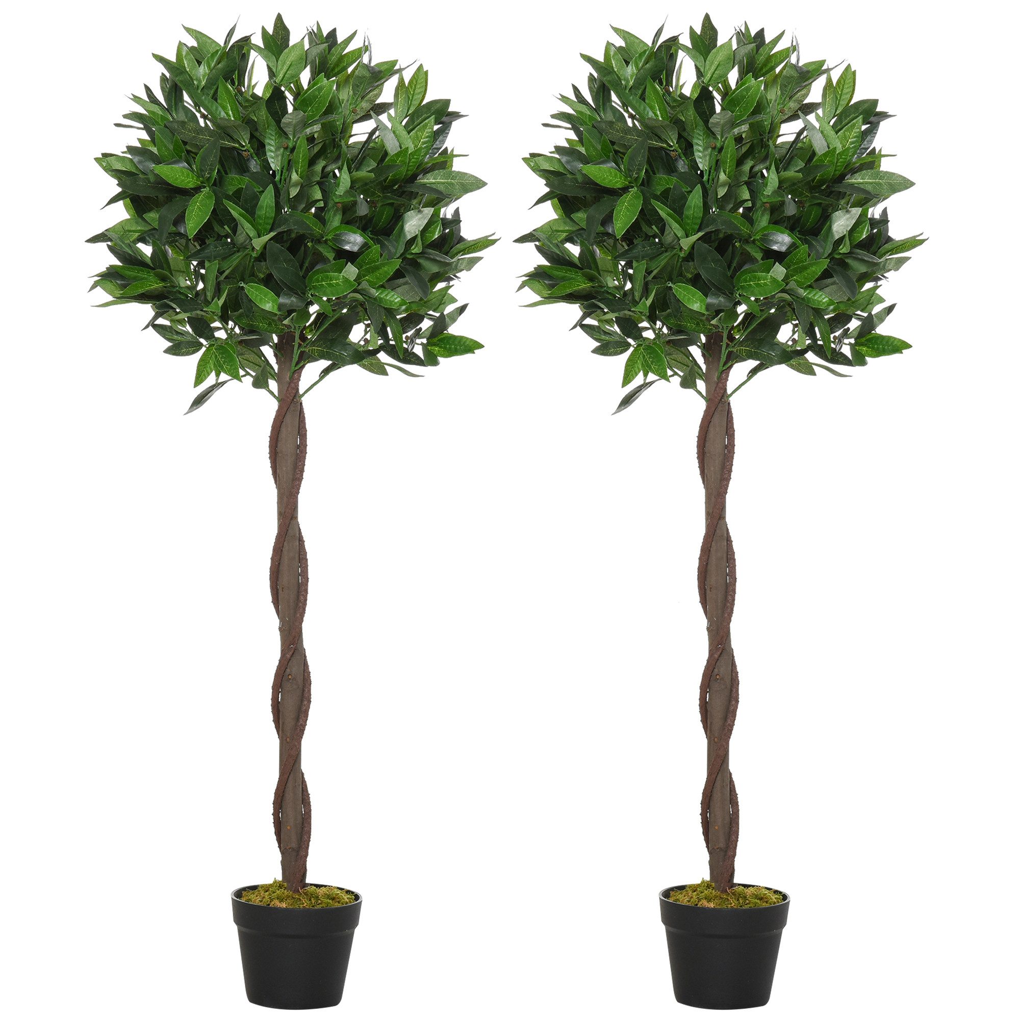 Kunstpflanze 2er-Set, 120 cm, im Zementtopf günstig online kaufen
