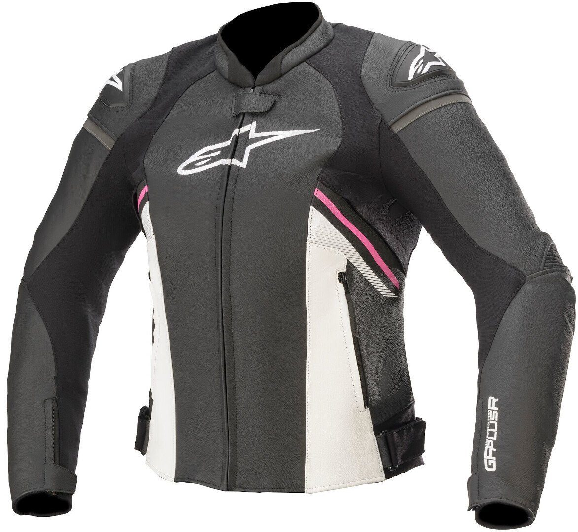 Alpinestars Motorradjacke Stella GP Plus R V3 Damen Motorrad Lederjacke Black/White/Pink