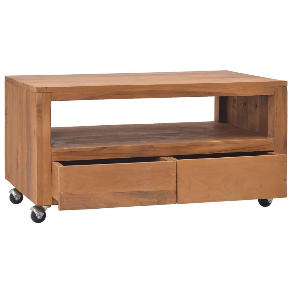 vidaXL TV-Schrank TV-Schrank mit Rollen 80x50x42 cm Massivholz (1-St)