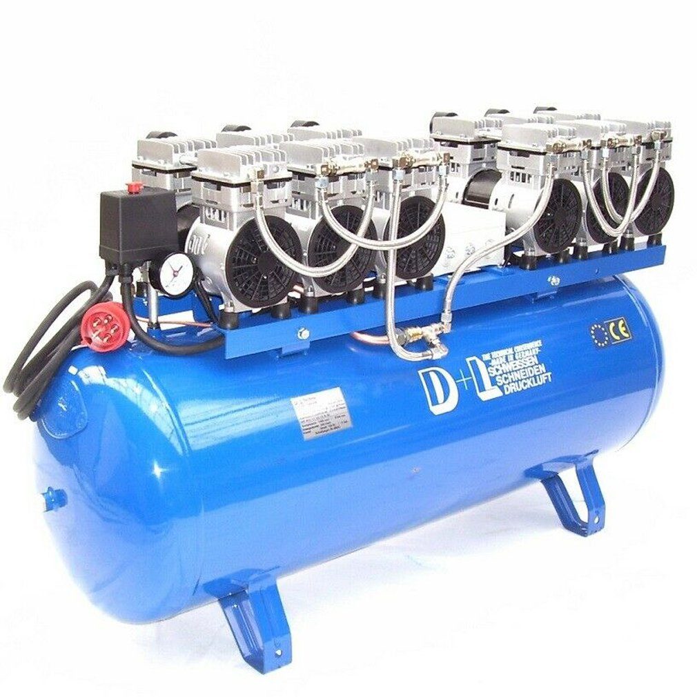 Kompressor Druckluft Kompressor Silent Leise V12 540/8/150W Ölfrei 6PS