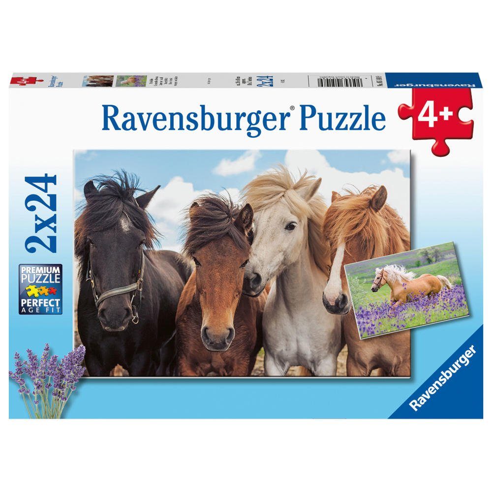 Ravensburger Puzzle Pferdeliebe 2 x 24 Teile, Puzzleteile