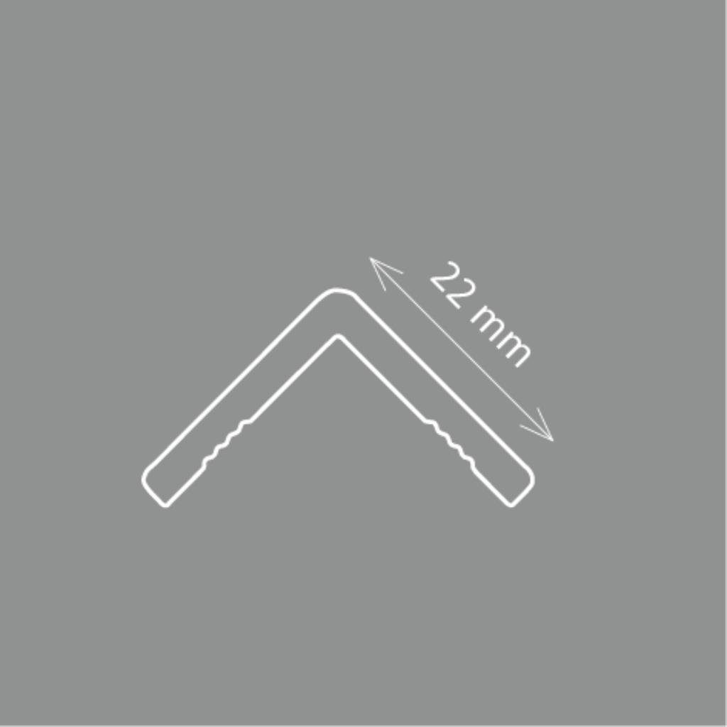 Homestar Zierleiste Winkelleiste CP 20, 22 mm, Länge 2 m, zum kleben, extrudiertes HD-Polymer, überstreichbar