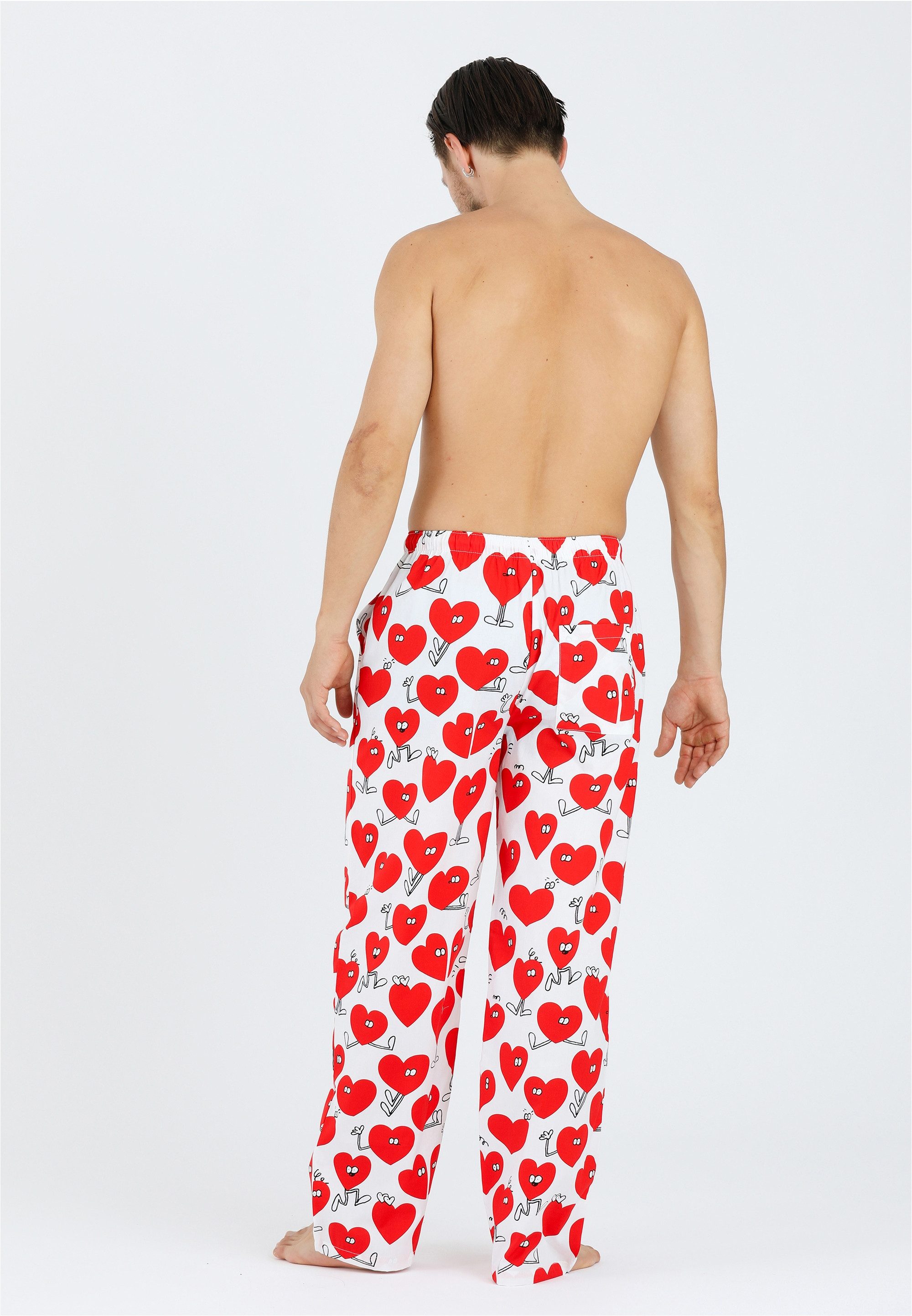 Lousy Livin Stoffhose Pants Valentines mit Herz Print