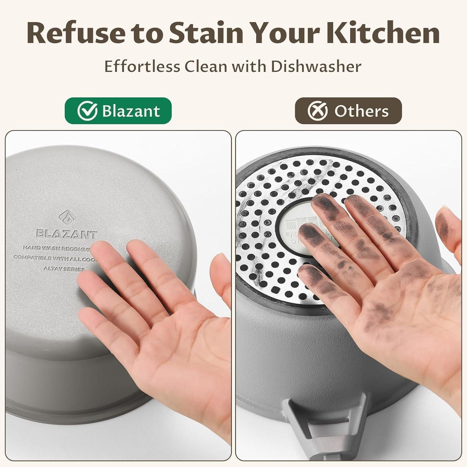 LuxusKollektion Pfannen-Set Pfannenset Induktion Antihaft 14-teilig abnehmbare